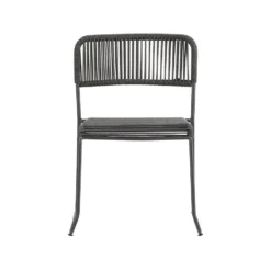 Dining Tuinstoel Lester Touw Grijs - 56x51x75 Cm - Touw - Grijs -Tuinmeubelen 1000092420 0102