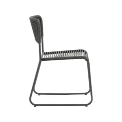 Dining Tuinstoel Lester Touw Grijs - 56x51x75 Cm - Touw - Grijs -Tuinmeubelen 1000092420 0103