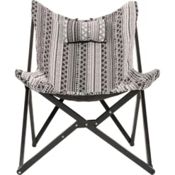 Aztec Vlinderstoel Zwart/wit - Stof - Zwart