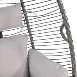 Rope Hangstoel - Wicker - Grijs -Tuinmeubelen 1000094364 0103