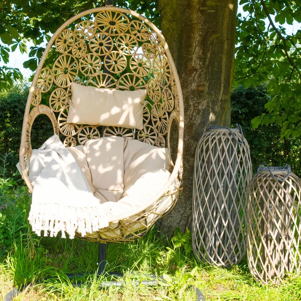 Flower Hangstoel Naturel - Wicker - Bruin 2 Flower Hangstoel Naturel - Wicker - Bruin - Afbeelding 2