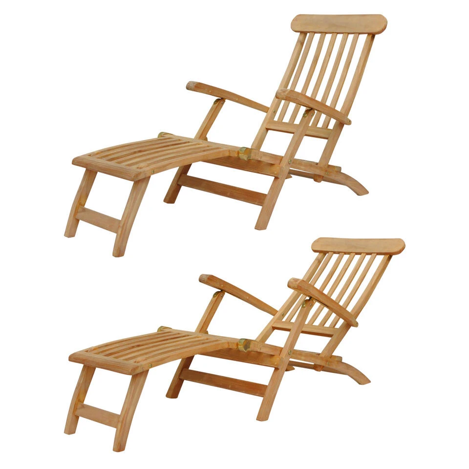 Happy Garden Zonnebedden LOMBOK - Bruin - Hout 2 Happy Garden Zonnebedden LOMBOK - Bruin - Hout - Afbeelding 2