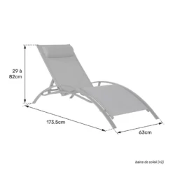 Happy Garden Zonnebedden GALAPAGOS - Groen - Aluminium -Tuinmeubelen 1000094864 0104