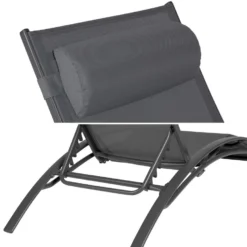 Happy Garden Zonnebedden GALAPAGOS - Grijs - Aluminium -Tuinmeubelen 1000094866 0103