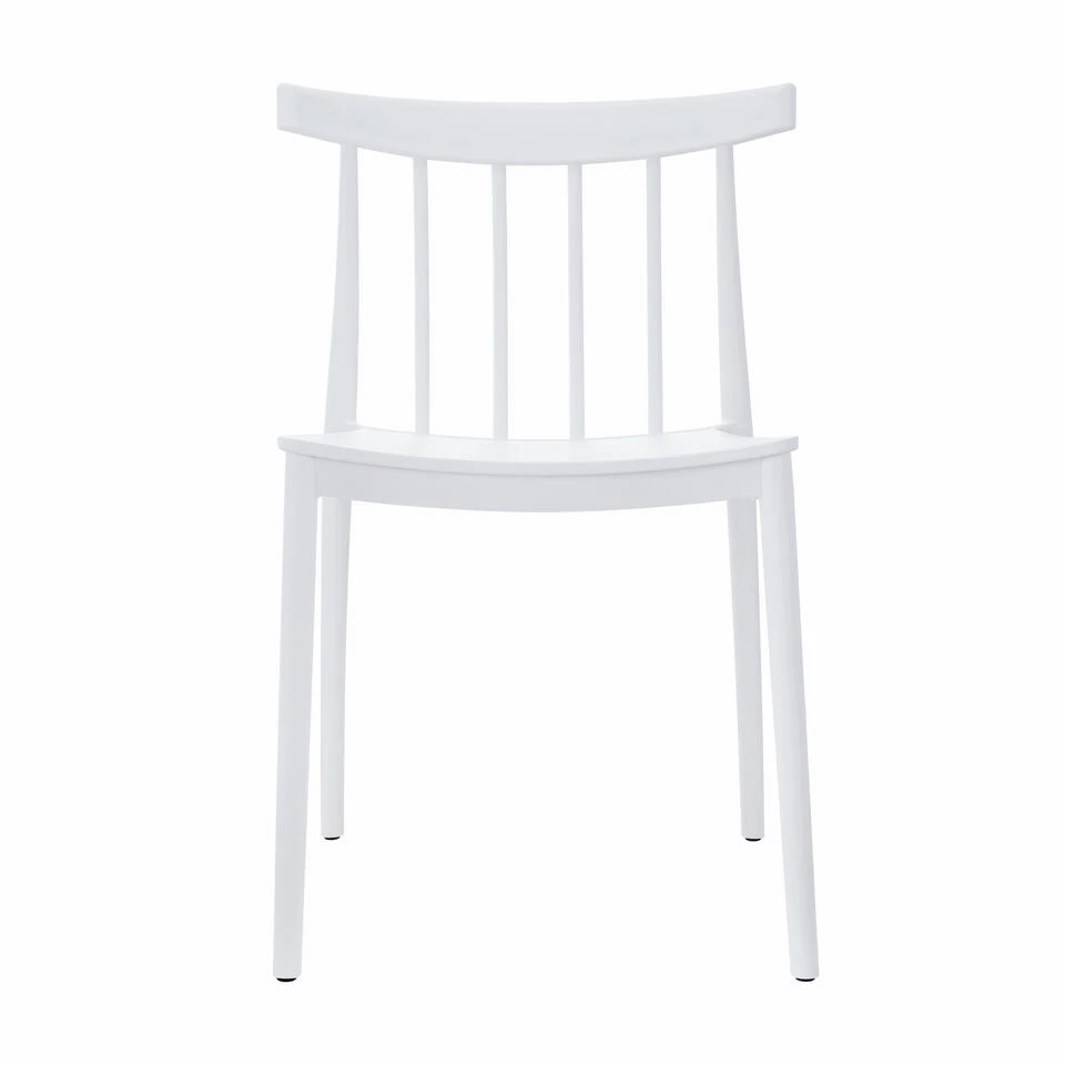 Giga Meubel Tuinstoelen Stapelbaar - Wit - Kunststof - Set Van 2 1 Giga Meubel Tuinstoelen Stapelbaar - Wit - Kunststof - Set Van 2