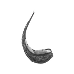 Beliani Hangstoel ATRI - Zwart Pe Rotan -Tuinmeubelen 1000096793 0103