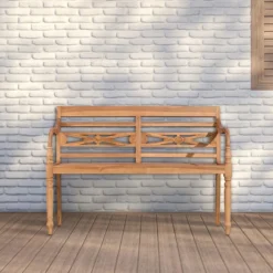 CLP Bank Maryland 120 Cm Teak -Tuinmeubelen 1000097775 0102