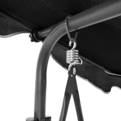 VidaXL Schommelbank Met Luifel Zwart -Tuinmeubelen 1062840b74434efba0a7248843007dd3