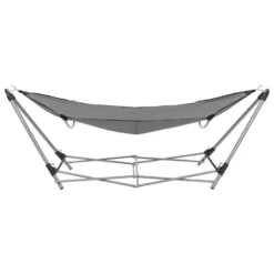 VidaXL Hangmat Met Inklapbare Standaard Grijs 6 VidaXL Hangmat Met Inklapbare Standaard Grijs -Tuinmeubelen 1174dff3c38445338e5bc61ee9060406