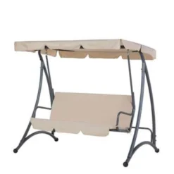 Beliani Schommelbank TEMPLE - Beige Polyester