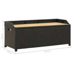 VidaXL Tuinopbergbank 120 Cm Poly Rattan Zwart -Tuinmeubelen 12b92429a7ea4922a75c9d82d742940d