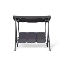 Beliani Schommelbank GARBO - Grijs Polyester -Tuinmeubelen 130aa4a9c1ff4b708ba36dcee014d182