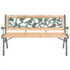 VidaXL Houten Tuinbank Met Rozenmotief Bank Terrasbank Buitenbank Bankje