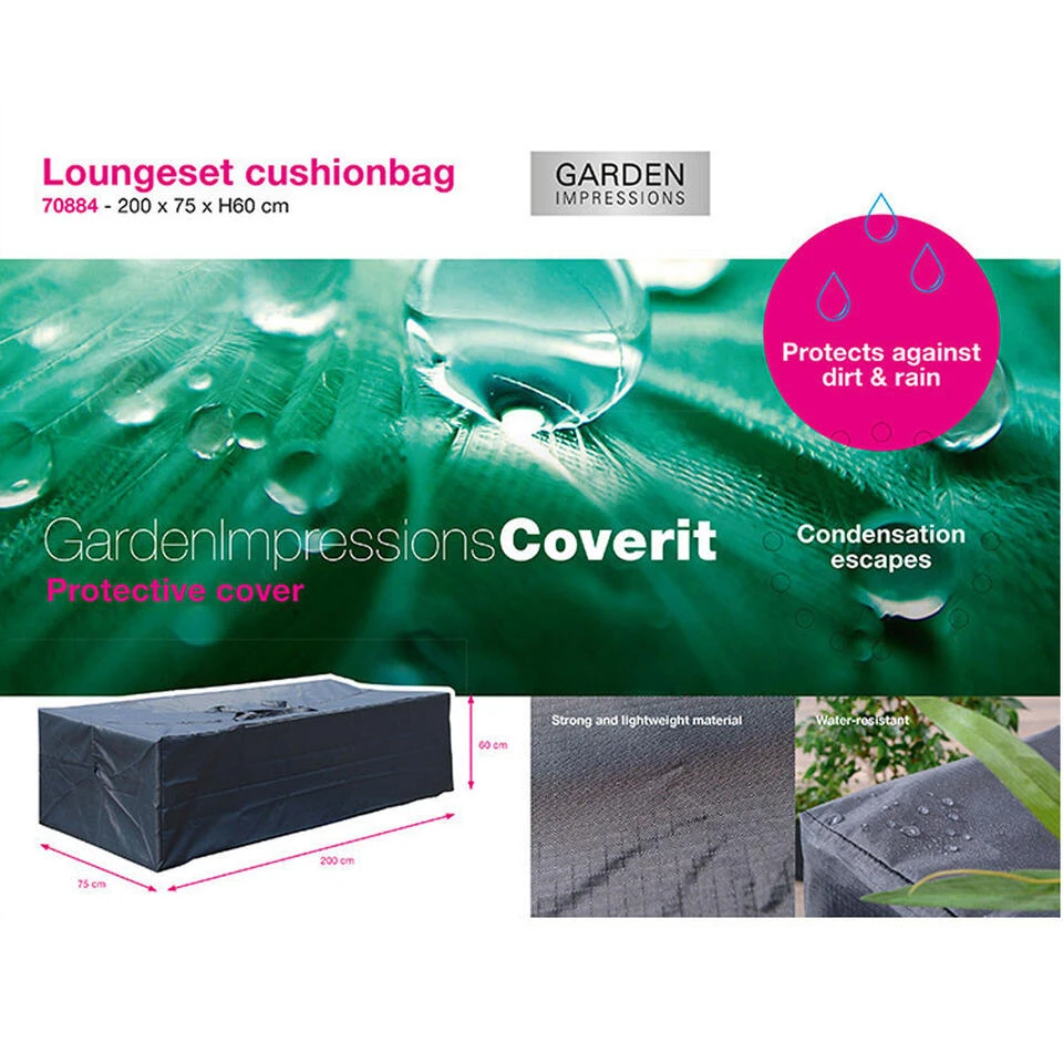 Garden Impressions Loungeset Kussentas 200x75xH60 Cm 1 Garden Impressions Loungeset Kussentas 200x75xH60 Cm