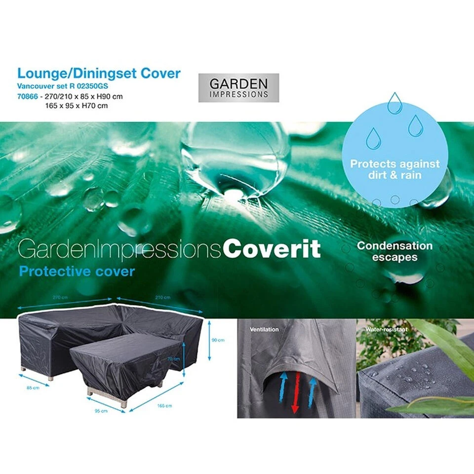 Garden Impressions Lounge Dining Hoes R 270x210xH85/90 En 165x95xH70 2 Garden Impressions Lounge Dining Hoes R 270x210xH85/90 En 165x95xH70 - Afbeelding 2