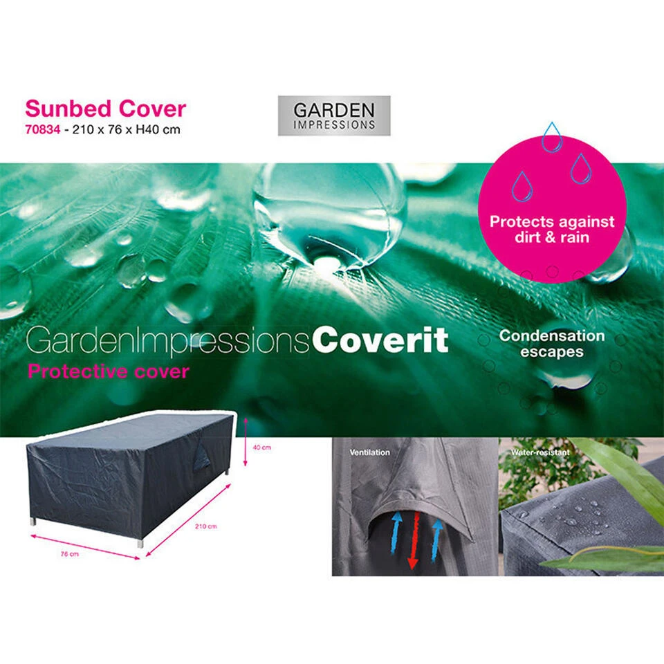 Garden Impressions Ligbed Hoes 210x76xH40 Cm 2 Garden Impressions Ligbed Hoes 210x76xH40 Cm - Afbeelding 2