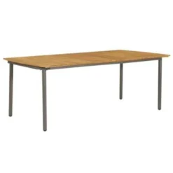 VidaXL Tuintafel 200x100x72 Cm Massief Acaciahout En Staal