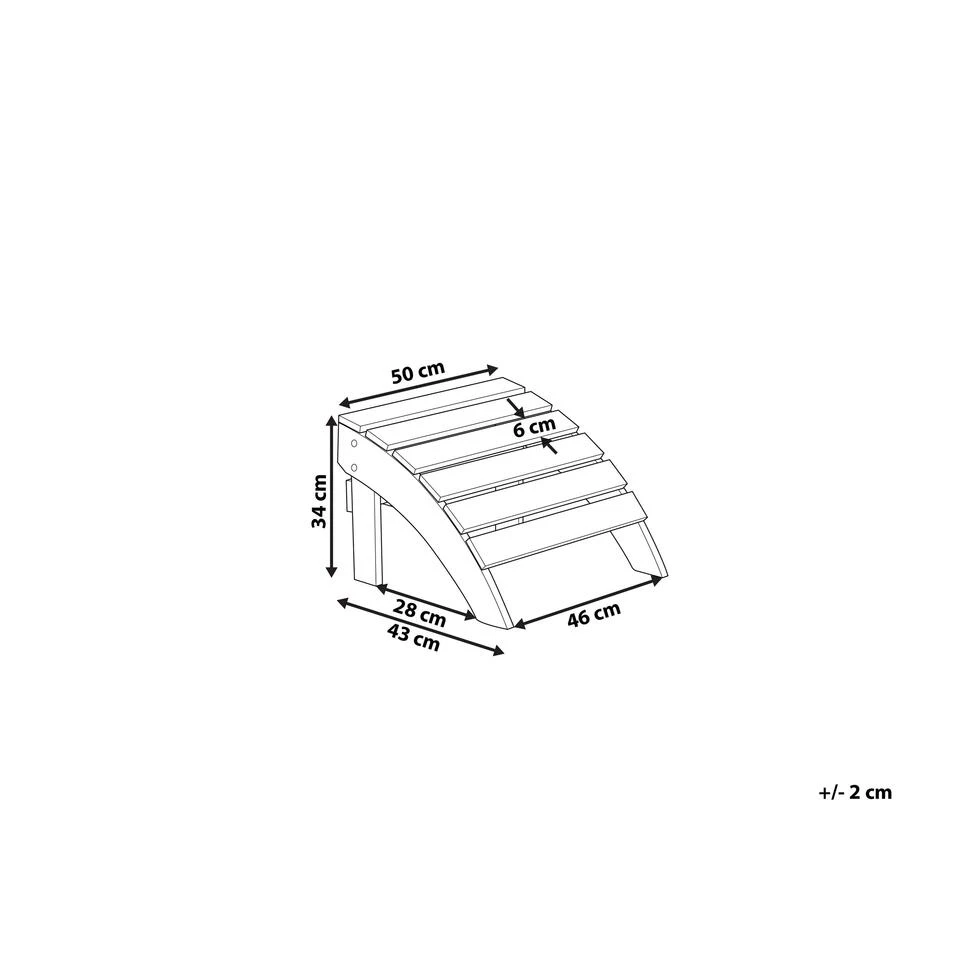 Beliani Voetenbankje ADIRONDACK - Groen Kunsthout 2 Beliani Voetenbankje ADIRONDACK - Groen Kunsthout - Afbeelding 2