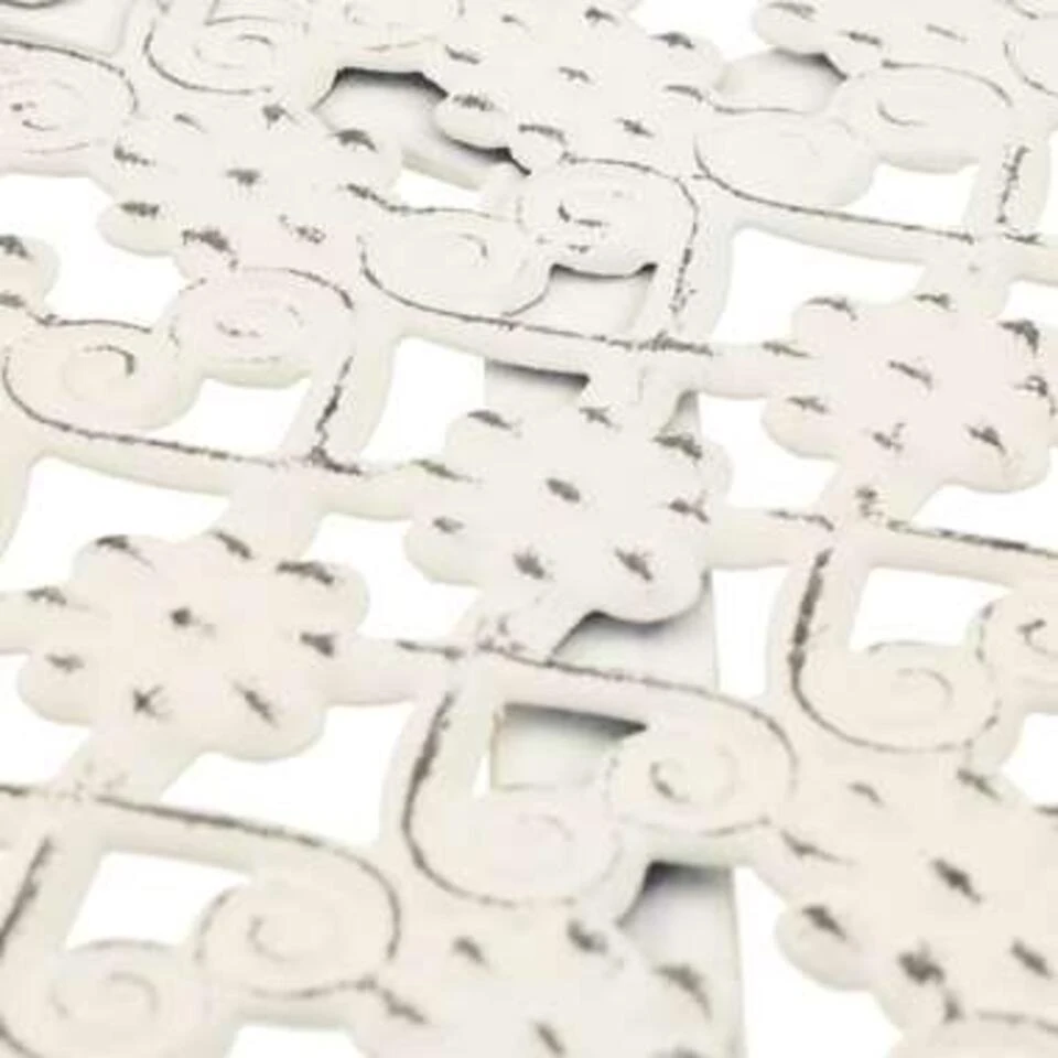 VidaXL Bistrotafel Vintage Stijl Rond 40x70 Cm Metaal Wit 4 VidaXL Bistrotafel Vintage Stijl Rond 40x70 Cm Metaal Wit - Afbeelding 4