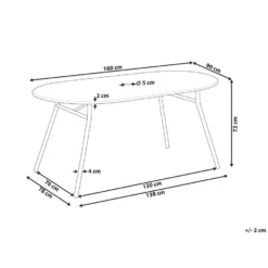 Beliani Tuintafel CALVI - Blauw Staal -Tuinmeubelen 2f540322f43d4635a548dfecbf9c509b