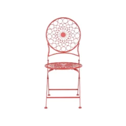 Beliani Tuinstoel SCARIO - Rood Ijzer -Tuinmeubelen 3058554da0444b15ae7d23de48177257