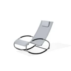 Beliani Tuinligstoel CAMPO - Grijs Polyester, Pvc -Tuinmeubelen 3c138f5a37144451a43a2b40e244ff91