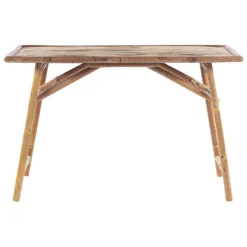 Beliani Inklapbare Tafel MOLISE - Lichte Houtkleur Bamboehout -Tuinmeubelen 4059907aba8c449f980a824288d816d7