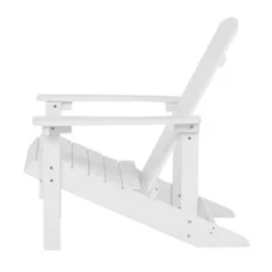 Beliani Tuinstoel ADIRONDACK - Wit Kunsthout -Tuinmeubelen 438d2910b42e44aea299f03f00e433f5