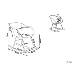 Beliani Schommelstoel HARMONY - Roze Polypropyleen -Tuinmeubelen 4be0f4d991974e53a2ad2600a3a753f4