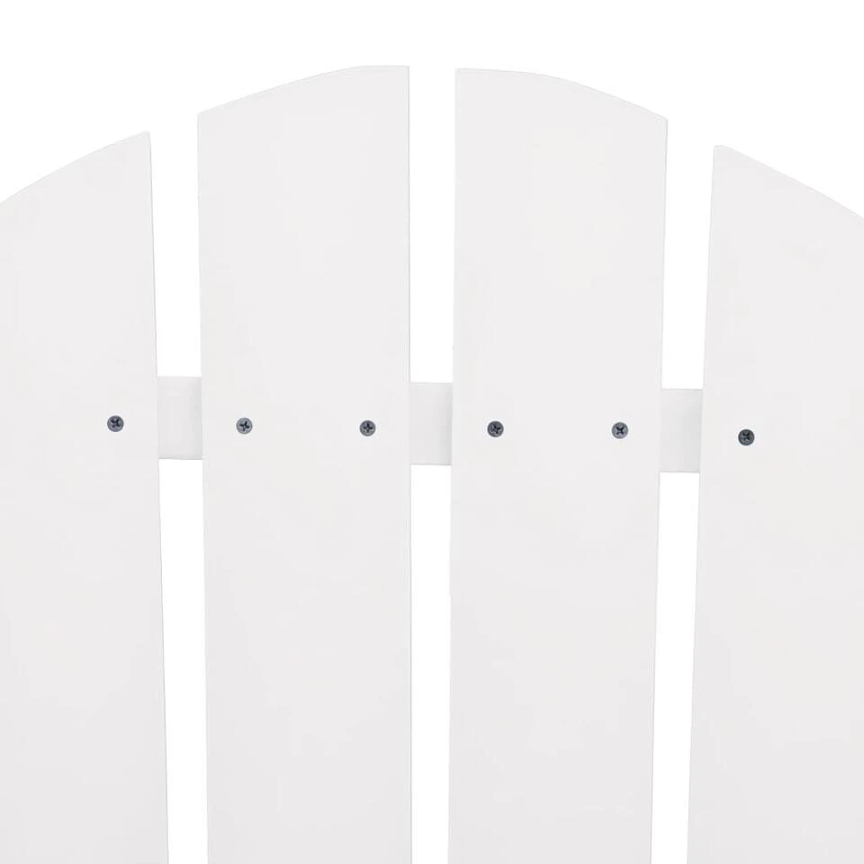 VidaXL Tuinstoelen Adirondack Met Tafeltje Massief Vurenhout Wit 4 VidaXL Tuinstoelen Adirondack Met Tafeltje Massief Vurenhout Wit - Afbeelding 4