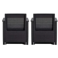 Keter Loungefauteuils Emma (2 Stuks) - Grijs -Tuinmeubelen 50101073 0901