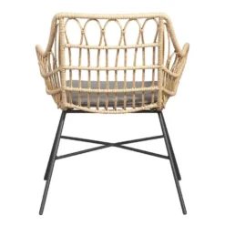 Le Sud Loungestoel Grimaud - Zwart/naturel - 82x70x67 Cm -Tuinmeubelen 50105173 0900