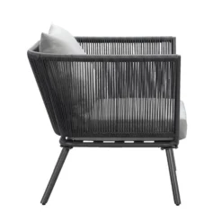 Loungestoel Almeria - Antraciet - 75x89x75 Cm -Tuinmeubelen 50105176 0900