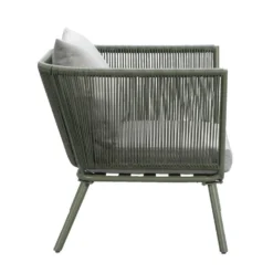 Loungestoel Almeria - Olijfgroen - 75x89x75 Cm -Tuinmeubelen 50105177 0900