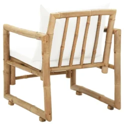 VidaXL Tuinstoelen 2 St Met Kussens Bamboe -Tuinmeubelen 55f4b99f0e534a29b59837819ee647b8