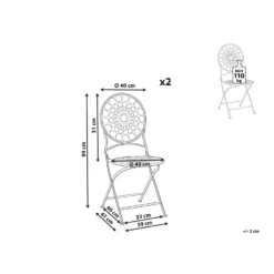 Beliani Tuinstoel SCARIO - Rood Ijzer -Tuinmeubelen 5f0809e77bbf4e87801bac64b65f7071