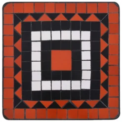 VidaXL Bijzettafel Mozaïek Keramiek Terracottakleurig En Wit -Tuinmeubelen 63e7b3e162f14d68894b351206cc6722