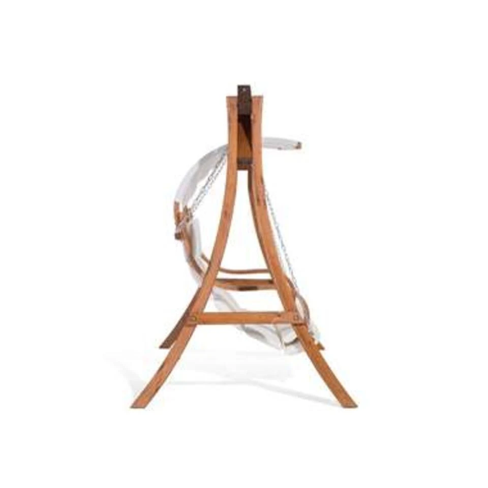 Beliani Schommelbank APRILIA - Donkere Houtkleur Larikshout 4 Beliani Schommelbank APRILIA - Donkere Houtkleur Larikshout - Afbeelding 4