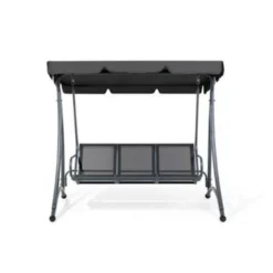 Beliani Schommelbank BOGART - Zwart Mesh -Tuinmeubelen 6e735f3942be48868b781dd86579332d