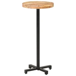 VidaXL Bartafel Rond Ø50x110 Cm Ruw Mangohout -Tuinmeubelen 730a3c95d5954ab884ffa2023bcda416