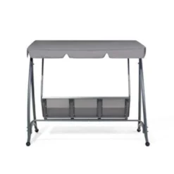 Beliani Schommelbank BOGART - Grijs Polyester -Tuinmeubelen 766606de8d9a4888bd8ec4ce5d60903b