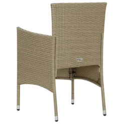 VidaXL Tuinstoelen 2 St Poly Rattan Beige -Tuinmeubelen 78cf118feaf14f1cade0f9ea37a0cb2a
