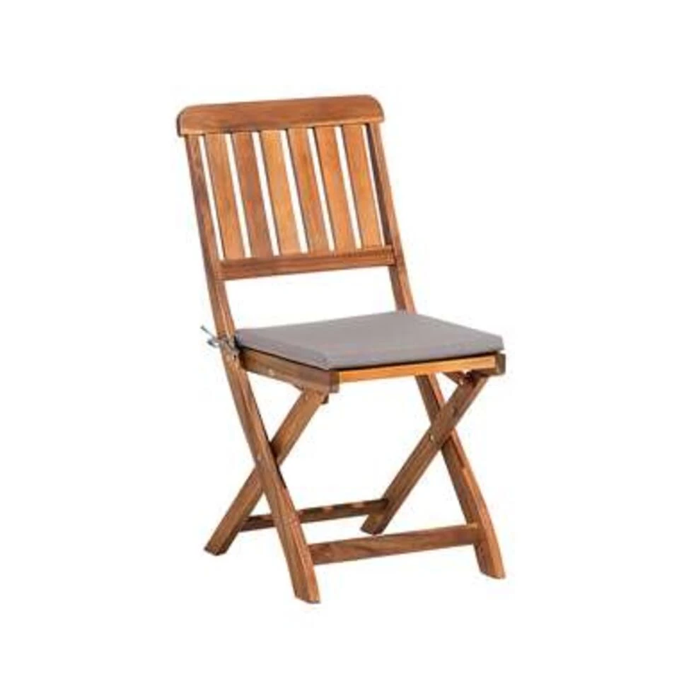 Beliani Tuinstoel CENTO - Donkere Houtkleur Acaciahout 2 Beliani Tuinstoel CENTO - Donkere Houtkleur Acaciahout - Afbeelding 2