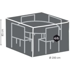 Outdoor Covers Premium Hoes Voor Ronde Tuinset - 85x200 Cm -Tuinmeubelen 81010514 0200