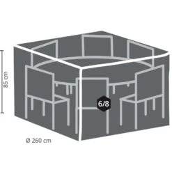 Outdoor Covers Premium Hoes Voor Ronde Tuinset - 260 Cm -Tuinmeubelen 81010515 0200