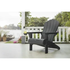 Keter Troy Adirondack Tuinstoel - 81x80x96,5cm - Grafiet -Tuinmeubelen 81026432 0103