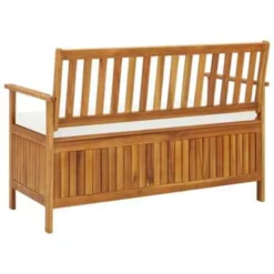VidaXL Tuinopslagbank 120x63x84 Cm Massief Acaciahout -Tuinmeubelen 86482c695b6e4dea8a947bf24ce4f8ab