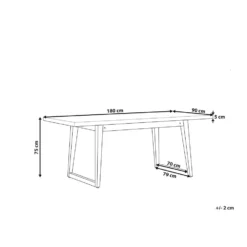 Beliani Eettafel ORIA - Grijs Vezelcement -Tuinmeubelen 899203e0c073412981fef38184fce5a0