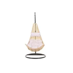 Beliani Hangstoel ATRI - Beige Pe Rotan -Tuinmeubelen 9414fd7cb5274210bb095e53b2678447