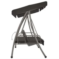 VidaXL Schommelbank Voor Buiten Met Dak 192x118x175 Cm Staal Antraciet 6 VidaXL Schommelbank Voor Buiten Met Dak 192x118x175 Cm Staal Antraciet -Tuinmeubelen 94e650293957478b8fb3977f73fd6ddf